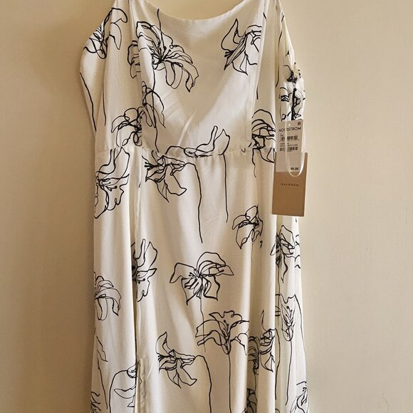 NWT - Halogen Sleeveless Dress - White and Black - Picture 6 of 6